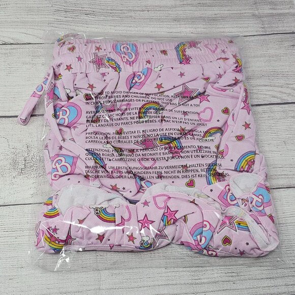 NWT Posh Peanut Women's Barbie Star Power Terry Ruffled Shorts Size XX-Large - Picture 3 of 3